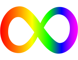 image of rainbow infinity symbol
