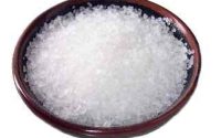 image of white salt crystals in small saucer