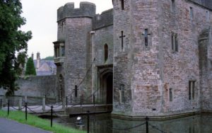 Picture of moat in front of Bishop's Palace, Wells