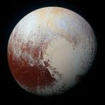 Colorized photo of Pluto